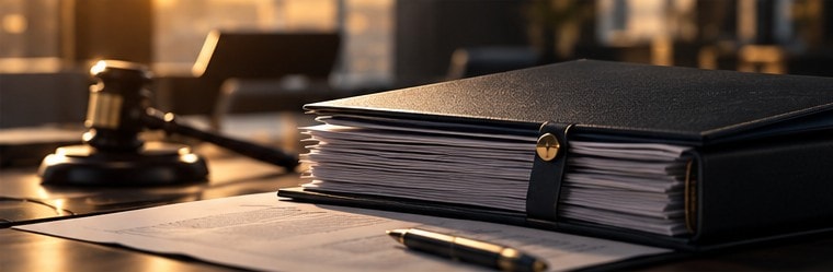ملف مستندات ومطرقة
